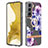 Samsung Galaxy S23 Plus 5G用シリコンケース ソフトタッチラバー バタフライ パターン カバー Y17B サムスン パープル