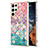 Samsung Galaxy S23 Ultra 5G用シリコンケース ソフトタッチラバー バタフライ パターン カバー S01 サムスン ピンク