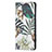 Samsung Galaxy S23 Ultra 5G用手帳型 レザーケース スタンド パターン カバー B01F サムスン ライトグリーン
