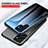 Samsung Galaxy S23 Ultra 5G用ハイブリットバンパーケース プラスチック 鏡面 虹 グラデーション 勾配色 カバー M02 サムスン 