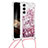 Samsung Galaxy S24 5G用シリコンケース ソフトタッチラバー バタフライ パターン カバー Y03B サムスン ローズゴールド