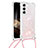 Samsung Galaxy S24 5G用シリコンケース ソフトタッチラバー バタフライ パターン カバー Y03B サムスン ピンク