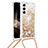Samsung Galaxy S24 5G用シリコンケース ソフトタッチラバー バタフライ パターン カバー Y03B サムスン ゴールド