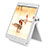 Samsung Galaxy Tab S7 11 Wi-Fi SM-T870用スタンドタイプのタブレット ホルダー ユニバーサル T28 サムスン ホワイト