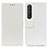 Sony Xperia 1 III用手帳型 レザーケース スタンド カバー M08L ソニー ホワイト