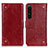 Sony Xperia 1 IV SO-51C用手帳型 レザーケース スタンド カバー K06Z ソニー レッド