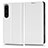 Sony Xperia 1 IV SO-51C用手帳型 レザーケース スタンド カバー C03X ソニー ホワイト