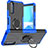 Sony Xperia 10 III SO-52B用ハイブリットバンパーケース プラスチック アンド指輪 マグネット式 JX1 ソニー ネイビー