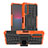 Sony Xperia 10 V用ハイブリットバンパーケース スタンド プラスチック 兼シリコーン カバー JX1 ソニー オレンジ
