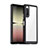 Sony Xperia 10 V用ハイブリットバンパーケース クリア透明 プラスチック カバー J01S ソニー ブラック
