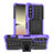 Sony Xperia 5 IV用ハイブリットバンパーケース スタンド プラスチック 兼シリコーン カバー JX1 ソニー パープル