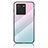 Vivo iQOO Neo6 5G用ハイブリットバンパーケース プラスチック 鏡面 虹 グラデーション 勾配色 カバー LS1 Vivo シアン