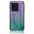 Vivo iQOO Neo7 5G用ハイブリットバンパーケース プラスチック 鏡面 虹 グラデーション 勾配色 カバー LS1 Vivo マルチカラー