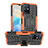 Vivo iQOO Z6 5G用ハイブリットバンパーケース スタンド プラスチック 兼シリコーン カバー JX2 Vivo オレンジ