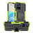 Vivo iQOO Z6 5G用ハイブリットバンパーケース スタンド プラスチック 兼シリコーン カバー JX2 Vivo グリーン