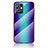 Vivo iQOO Z6 5G用ハイブリットバンパーケース プラスチック 鏡面 虹 グラデーション 勾配色 カバー LS2 Vivo ネイビー
