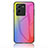 Vivo V25 Pro 5G用ハイブリットバンパーケース プラスチック 鏡面 虹 グラデーション 勾配色 カバー LS2 Vivo 