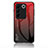 Vivo V27 Pro 5G用ハイブリットバンパーケース プラスチック 鏡面 虹 グラデーション 勾配色 カバー LS1 Vivo レッド