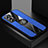 Vivo X70 5G用極薄ソフトケース シリコンケース 耐衝撃 全面保護 アンド指輪 マグネット式 バンパー X01L Vivo ネイビー