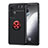 Vivo X70 5G用極薄ソフトケース シリコンケース 耐衝撃 全面保護 アンド指輪 マグネット式 バンパー SD2 Vivo レッド・ブラック