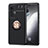 Vivo X70 5G用極薄ソフトケース シリコンケース 耐衝撃 全面保護 アンド指輪 マグネット式 バンパー SD2 Vivo ゴールド・ブラック