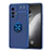 Vivo X70 5G用極薄ソフトケース シリコンケース 耐衝撃 全面保護 アンド指輪 マグネット式 バンパー SD2 Vivo ネイビー