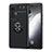 Vivo X70 5G用極薄ソフトケース シリコンケース 耐衝撃 全面保護 アンド指輪 マグネット式 バンパー SD2 Vivo ブラック