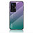 Vivo X70 Pro 5G用ハイブリットバンパーケース プラスチック 鏡面 虹 グラデーション 勾配色 カバー LS1 Vivo マルチカラー