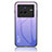 Vivo X80 5G用ハイブリットバンパーケース プラスチック 鏡面 虹 グラデーション 勾配色 カバー LS1 Vivo ラベンダー