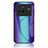 Vivo X80 5G用ハイブリットバンパーケース プラスチック 鏡面 虹 グラデーション 勾配色 カバー LS2 Vivo ネイビー