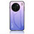 Vivo X90 5G用ハイブリットバンパーケース プラスチック 鏡面 虹 グラデーション 勾配色 カバー LS1 Vivo ラベンダー