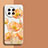 Vivo X90 5G用シリコンケース ソフトタッチラバー 花 カバー Vivo オレンジ