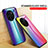 Vivo X90 Pro 5G用ハイブリットバンパーケース プラスチック 鏡面 虹 グラデーション 勾配色 カバー LS2 Vivo 