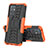 Vivo Y30 5G用ハイブリットバンパーケース スタンド プラスチック 兼シリコーン カバー JX1 Vivo オレンジ