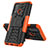 Vivo Y50用ハイブリットバンパーケース スタンド プラスチック 兼シリコーン カバー JX1 Vivo オレンジ