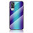 Vivo Y53s NFC用ハイブリットバンパーケース プラスチック 鏡面 虹 グラデーション 勾配色 カバー LS2 Vivo 