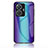 Vivo Y55 4G用ハイブリットバンパーケース プラスチック 鏡面 虹 グラデーション 勾配色 カバー LS2 Vivo ネイビー