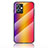Vivo Y75 5G用ハイブリットバンパーケース プラスチック 鏡面 虹 グラデーション 勾配色 カバー LS2 Vivo オレンジ