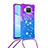Xiaomi Mi 10T Lite 5G用シリコンケース ソフトタッチラバー ブリンブリン カバー 携帯ストラップ S01 Xiaomi パープル