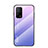 Xiaomi Mi 10T Pro 5G用ハイブリットバンパーケース プラスチック 鏡面 虹 グラデーション 勾配色 カバー LS1 Xiaomi ラベンダー