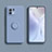 Xiaomi Mi 11 5G用極薄ソフトケース シリコンケース 耐衝撃 全面保護 アンド指輪 マグネット式 バンパー T02 Xiaomi ラベンダーグレー