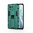 Xiaomi Mi 11 5G用ハイブリットバンパーケース スタンド プラスチック 兼シリコーン カバー マグネット式 H02 Xiaomi グリーン