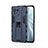 Xiaomi Mi 11 5G用ハイブリットバンパーケース スタンド プラスチック 兼シリコーン カバー マグネット式 H02 Xiaomi ネイビー