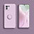 Xiaomi Mi 11 Lite 5G用極薄ソフトケース シリコンケース 耐衝撃 全面保護 アンド指輪 マグネット式 バンパー T02 Xiaomi ラベンダー