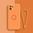 Xiaomi Mi 11 Lite 5G用極薄ソフトケース シリコンケース 耐衝撃 全面保護 アンド指輪 マグネット式 バンパー T01 Xiaomi オレンジ