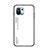 Xiaomi Mi 11 Lite 5G用ハイブリットバンパーケース プラスチック 鏡面 虹 グラデーション 勾配色 カバー H02 Xiaomi ホワイト