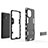 Xiaomi Mi 11 Lite 5G用ハイブリットバンパーケース スタンド プラスチック 兼シリコーン カバー R03 Xiaomi 
