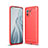 Xiaomi Mi 11 Lite 5G NE用シリコンケース ソフトタッチラバー ライン カバー C01 Xiaomi レッド