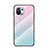 Xiaomi Mi 11 Lite 5G NE用ハイブリットバンパーケース プラスチック 鏡面 虹 グラデーション 勾配色 カバー H02 Xiaomi ピンク