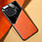 Xiaomi Mi 11 Pro 5G用シリコンケース ソフトタッチラバー レザー柄 アンドマグネット式 S01 Xiaomi オレンジ